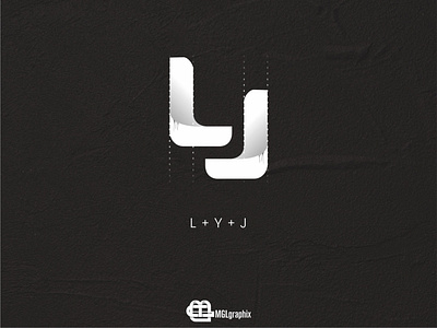 LYJ monogram app art branding design flat graphic design icon illustration logo minimal typography ui vector
