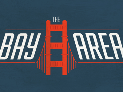 Bay Area bay area bridges flat golden gate bridge logo modern orange san francisco type typography