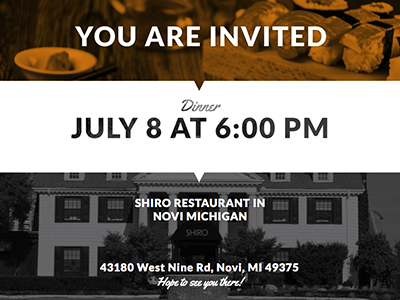 Dinner Invite Email