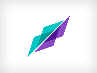 Angled Logo blue branding identity logo purple