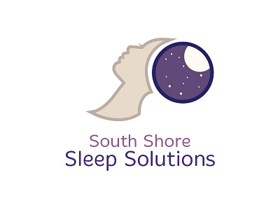 South Shore Sleep Solutions logo moon night purple sleep stars