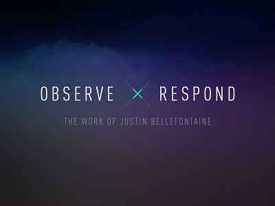 Observe / Respond clouds dark portfolio purple sky teal