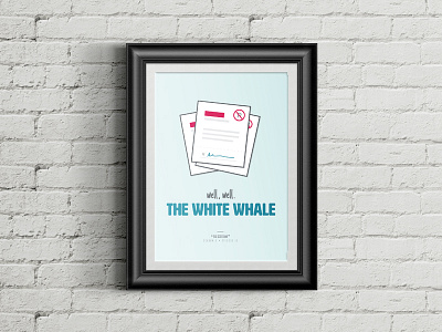 The White Whale illustration minimalist pen poster print seinfeld tv