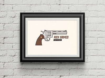 The Walking Dead | Rick Grimes' Colt Python gun minimalist pistol poster revolver rick grimes the walking dead tv twd zombie