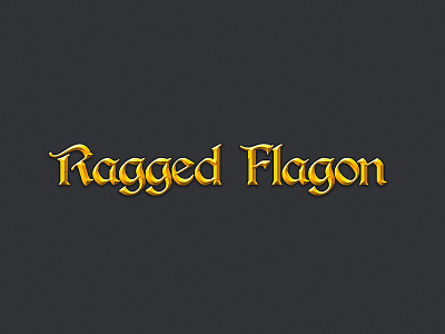 Skyrim | Ragged Flagon Type 3d gold medieval metal realistic skyrim type typography video game