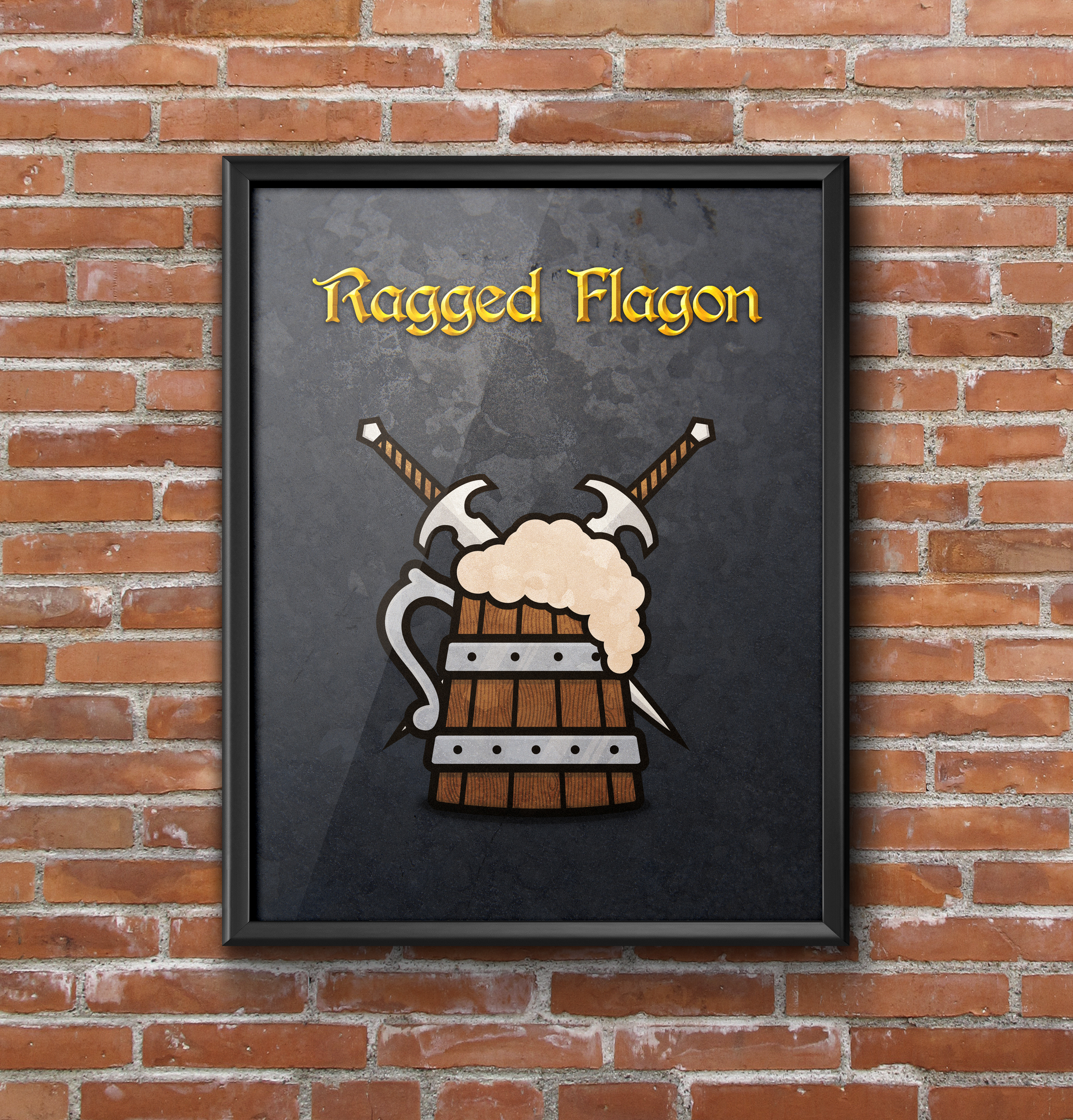 The Elder Scrolls Skyrim Ragged Flagon Poster By Justin   Skyrim Flagon.dribbble.raw 