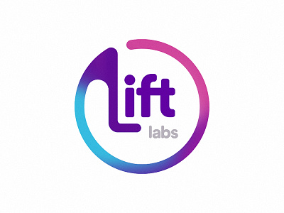 Lift Labs Branding blue brand branding circle colorful gradient labs lift logo pink purple radial