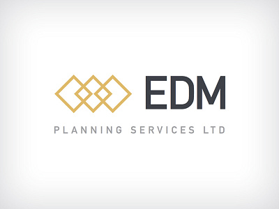 EDM Planning Services Limited Logo brand brand guidelines geometric gold logo luxury masculine style guide