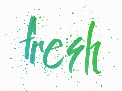 fresh. brush brush marker calligraphy font fresh gradient hand hand lettering letter lettering typography