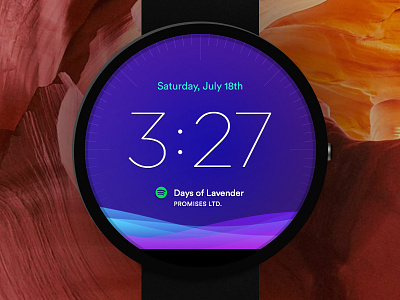 Moto 360 Wearable UI android wear apple watch clock gradient moto moto 360 purple time ui watch wear wearable