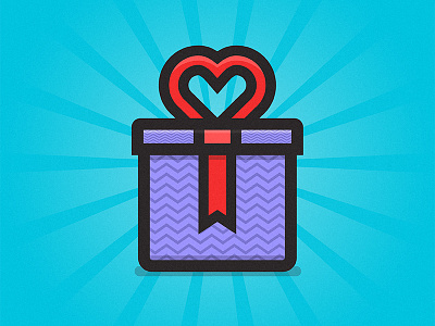 The Spirit of Giving birthday blue box christmas gift give giving heart love present purple ribbon