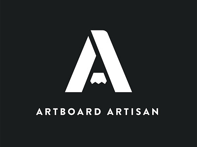Artboard Artisan "Pencil" Concept (Refined) a art artboard artisan brand branding letter logo pen pencil symbol typography
