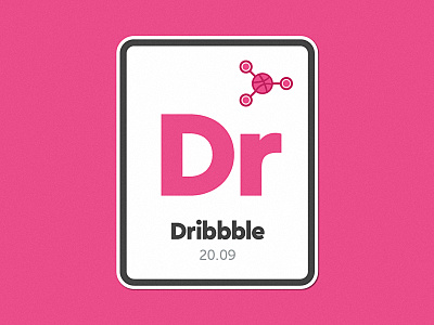 Dribbble | The Chemical Element atom atomic chemical dribbble element ion molecule particle periodic table pink sticker