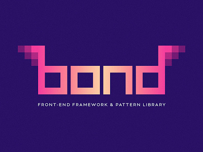 Bond // Branded 8 bit 80s brand branding css geometric gradient html logo pink retro typography