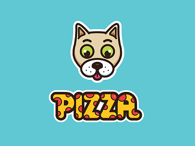 Doggos & Pizza animal digital dog dogs illustration pet pizza puppy type typography