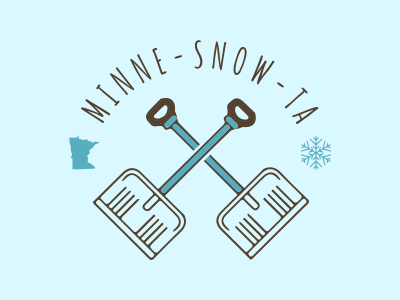Minne-snow-ta Badge minnesota snow badge snowflake