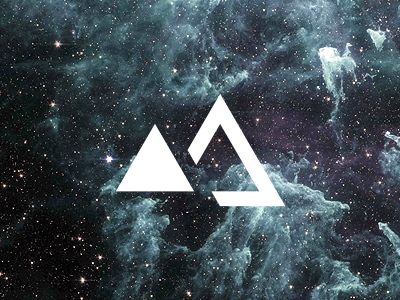 It's an "M" brand geometric logo m triangle