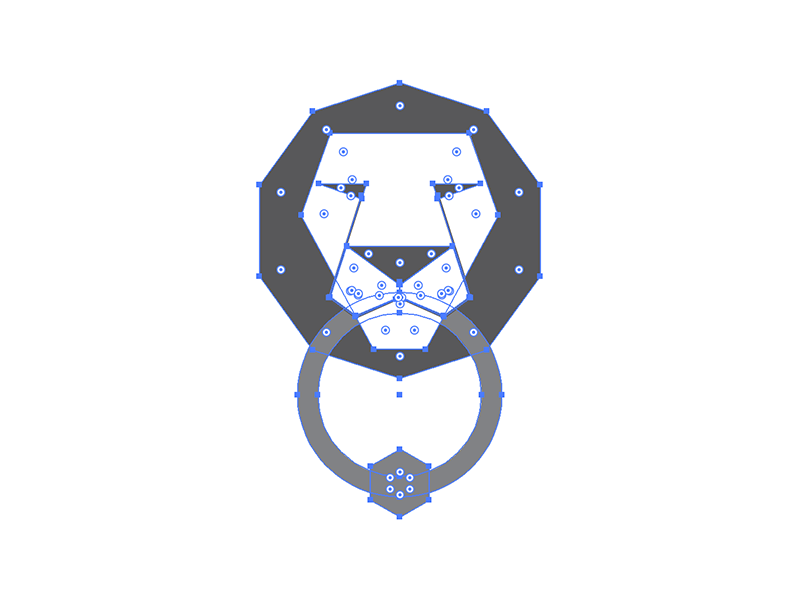Nice Knockers lion polygon animal geometric knocker door king
