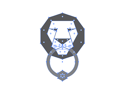 Nice Knockers animal door geometric king knocker lion polygon