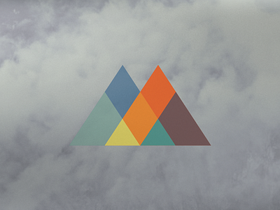 Geo Mountains brand geometric logo mountains triangles
