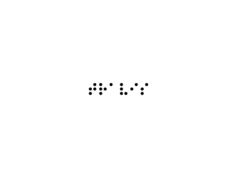 ⠞⠗⠁⠧⠊⠎ (Travis) dots braille personal brand
