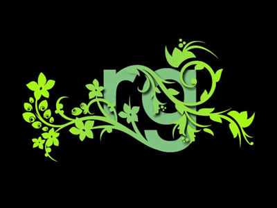 RG Floral Type Treatment floral flourishes lettering photoshop type typography