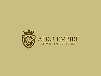 Afro Empire | Logo Design animal branding design empire flat graphic design illustration lion logo web