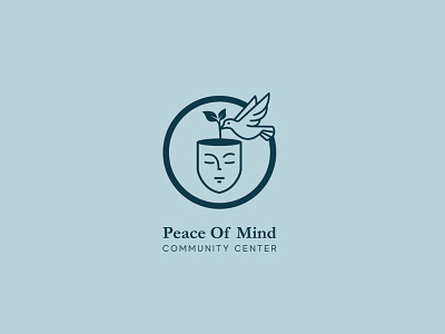 Peace Of Mind | Logo Design branding center community design dove flat health human illustration logo mental mind peace vector web