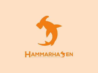HammarHajen | Logo Design branding design flat hajen hammar hammarhead illustration logo logodesign vector web