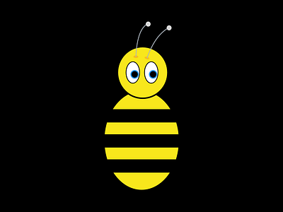 Bee bee character cute design dribbble honeybee illustration yellow