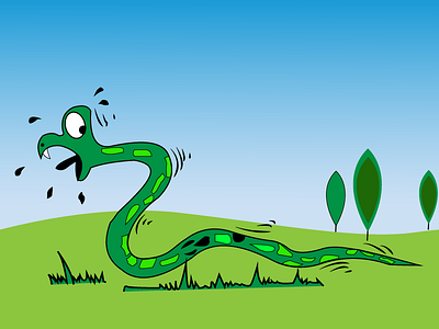 Snake flatcolors flatdesign illustrator run running snake