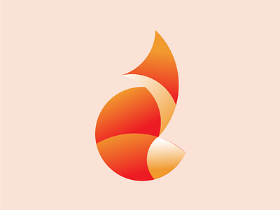Fox animal artwork colours design golden ratio gradient icon logo vector