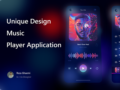 Unique Desingn Music Player Application