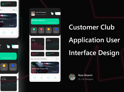 Customer Club Application User Interface Desing app branding design graphic design typography ui ux