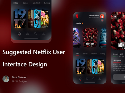 Suggested Netflix User Interface Design app branding design graphic design typography ui ux