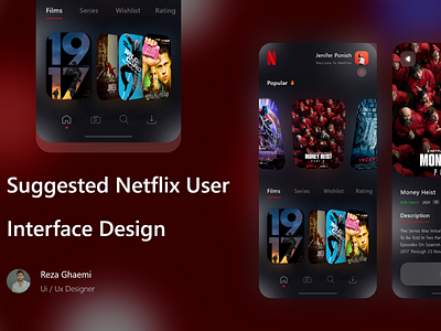 Suggested Netflix User Interface Design