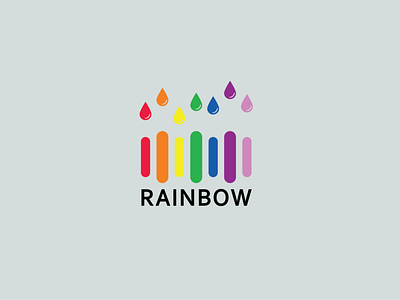 Rainbow branding creative design idea illustration logo logodesign minimal typography vector