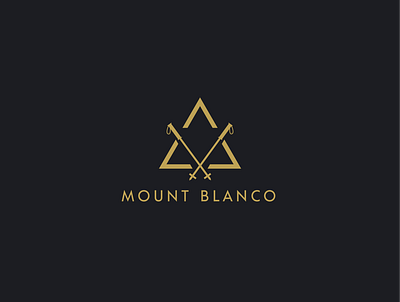Ski Mountain Logo "Mount Blanco" branding creative design illustration logo logodesign minimal typography vector