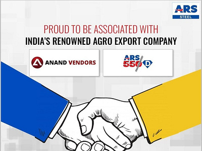 Proud To Be Associated With India's Renowned AGRO Export Company anand vendors anand vendors ars steel ars steel