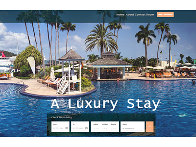 Page for online booking hotels