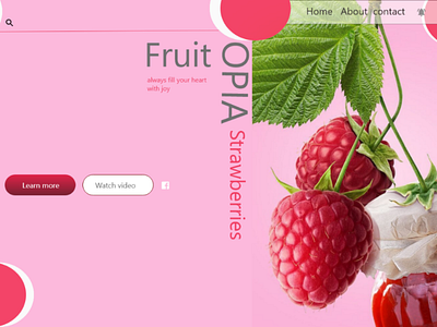 Home page for food website UI/UX website 🍓🍇🍓 clean design home page landing page tags fruits blog uiux website