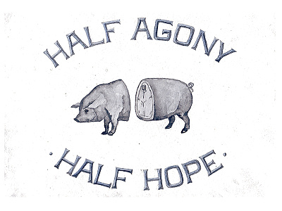 Half agony, half hope. calligraphy goshawaf illustration lettering type typography watercolor