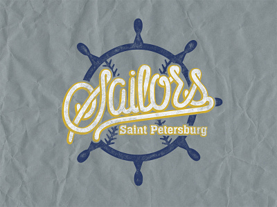 Sailors logo. baseball calligraphy goshawaf illustration lettering logo typography