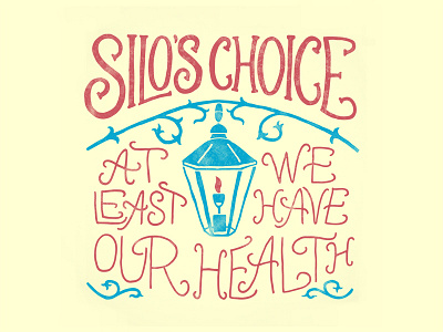 Album cover for Silo's Choice album cover hand lettering illustration print typography