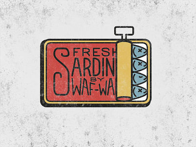 Fresh sardines by waf-waw. calligraphy goshawaf illustration lettering print леттеринг