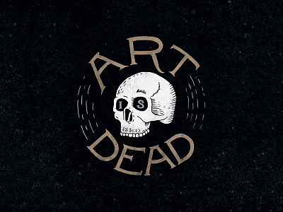 Art is dead. bo burnham goshawaf lettering print skull