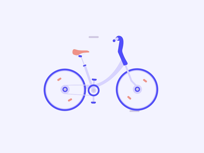 Bike Happiness bike color design gif illustration motion moving pop