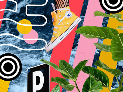 ✨🌊🌿 art collage color colorful converse design digital collage unsplash waves