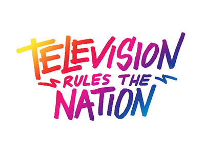 Television Rules The Nation daft punk hand lettering lettering lightning rainbow television rules the nation