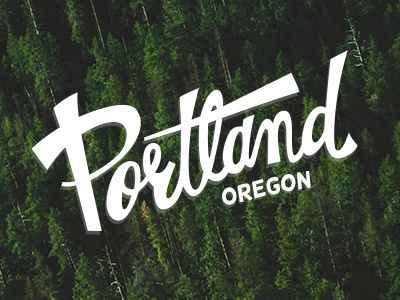 Portland, OR forest hand lettering lettering oregon portland trees